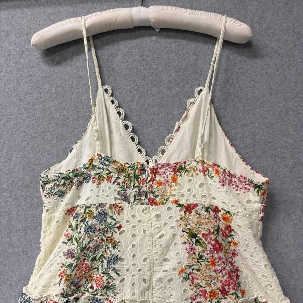 NWT FARM Rio Delicate Forest Scarves Midi in White Floral Eyeler Tank Dress XL - Picture 10 of 16